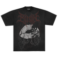 Poison graphic tee — front, heavyweight black cotton