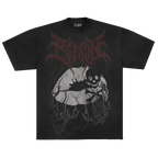 Poison graphic tee — front, heavyweight black cotton