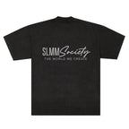 SLMM Society graphic tee back view