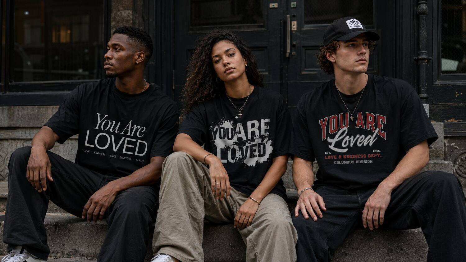 Group on steps